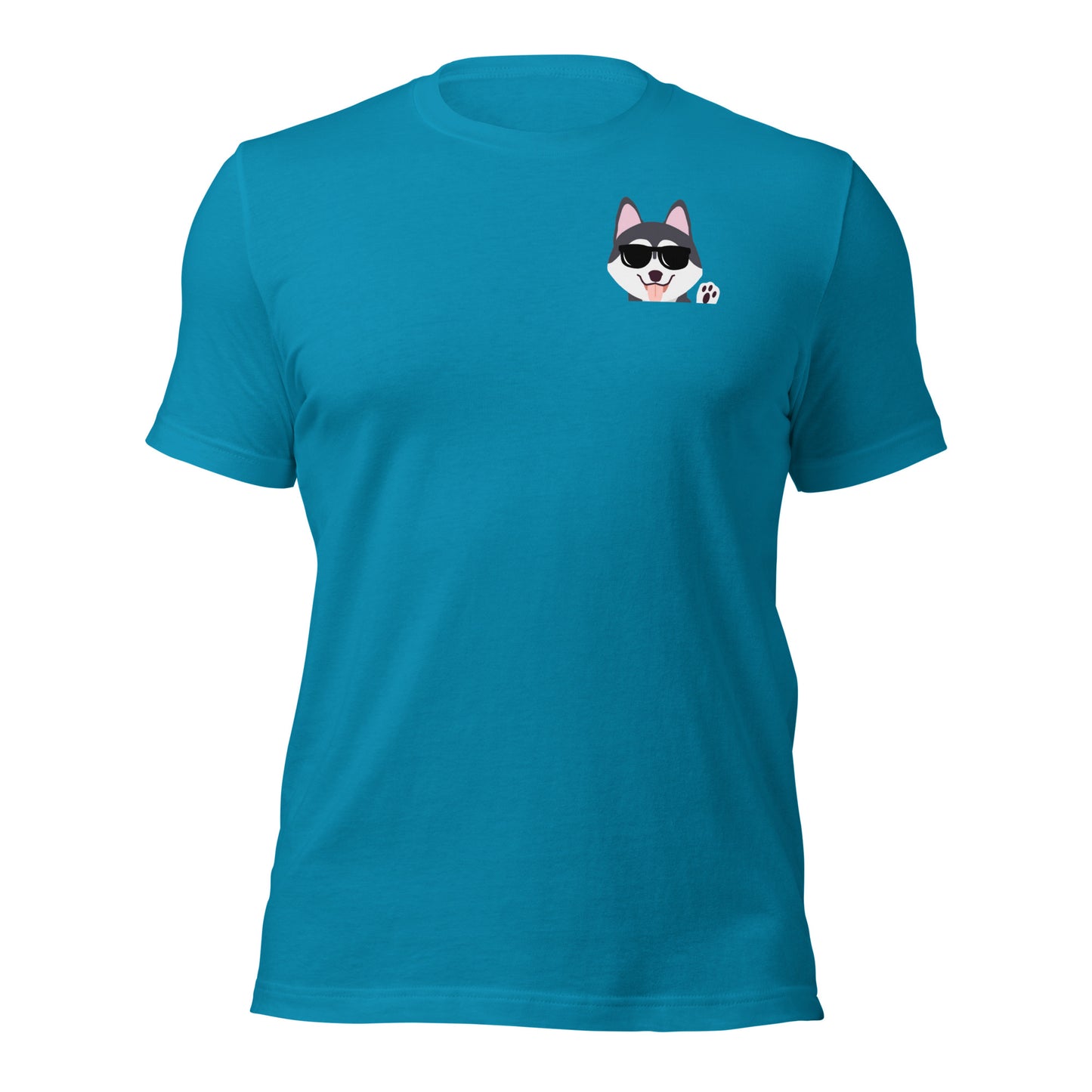 Unisex t-shirt with husky in glasses xiper