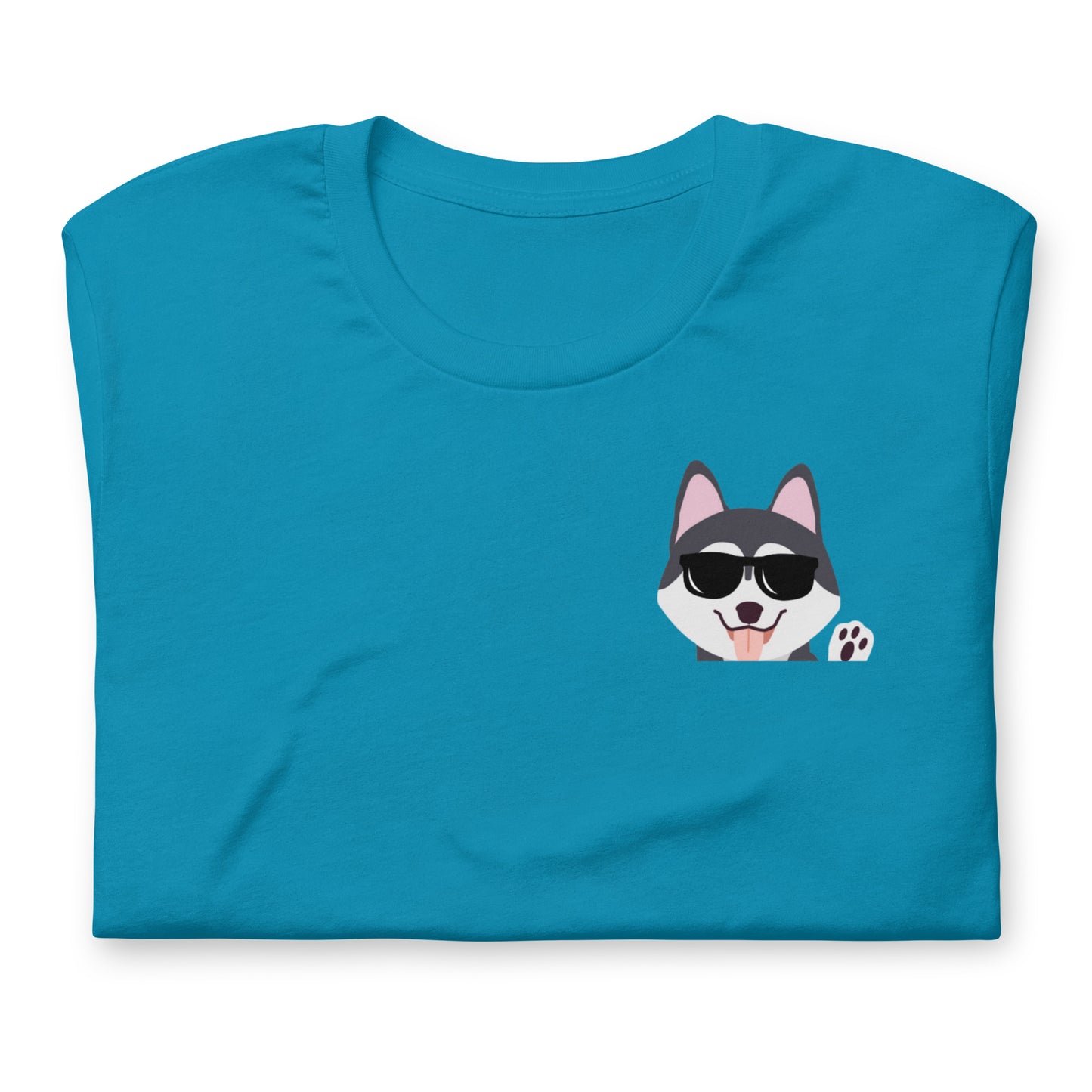 Unisex t-shirt with husky in glasses xiper